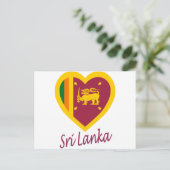 Sri Lanka Flag Herz Postkarte (Stehend Vorderseite)