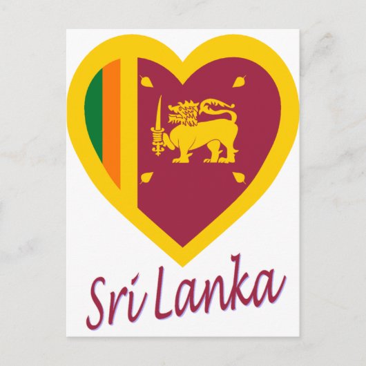 Sri Lanka Flag Herz Postkarte (Vorderseite)