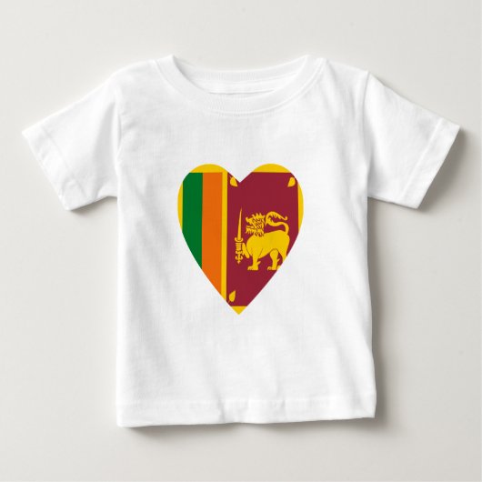 Sri Lanka Flag Herz T - Shirt (Vorderseite)