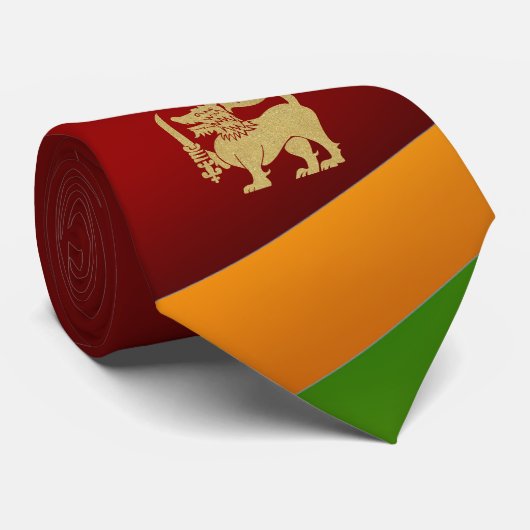 Sri Lanka Flag Lion Krawatte (Gerollt)