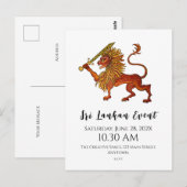 Sri Lanka Flag Lion Postkarte (Vorne/Hinten)