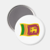 Sri Lanka Flag Magnet (Vorderseite/Rückseite)