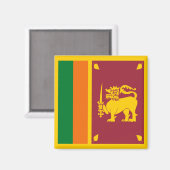Sri Lanka Flag Magnet (Vorderseite/Rückseite)