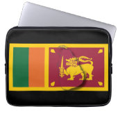 SRI LANKA Flag Map Patriotic Computer BLACK Laptopschutzhülle (Vorderseite)