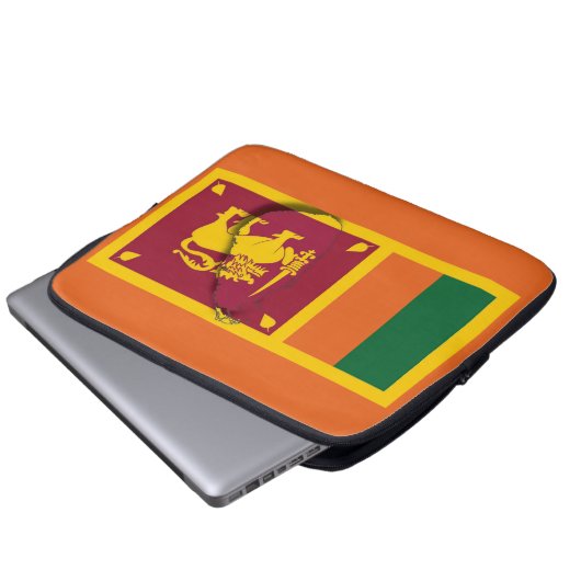 SRI LANKA Flag Map Patriotic Computer ORANGE Laptopschutzhülle (Vorne Knopf)