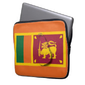 SRI LANKA Flag Map Patriotic Computer ORANGE Laptopschutzhülle (Vorderseite Links)