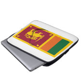 SRI LANKA Flag Map Patriotic Computer WHITE Laptopschutzhülle (Vorne Knopf)