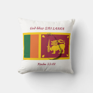 SRI LANKA FLAG Patriotic Scripting Custom Kissen