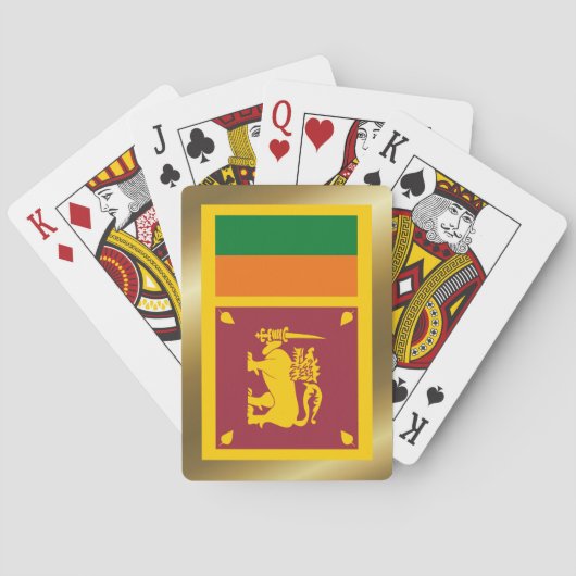 Sri Lanka Flag Playing Cards Spielkarten (Rückseite)