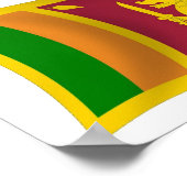 Sri Lanka Flag Poster Print (Ecke)