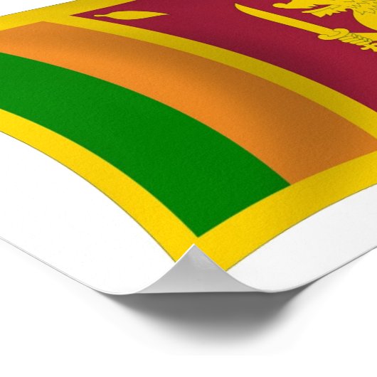 Sri Lanka Flag Poster Print (Ecke)