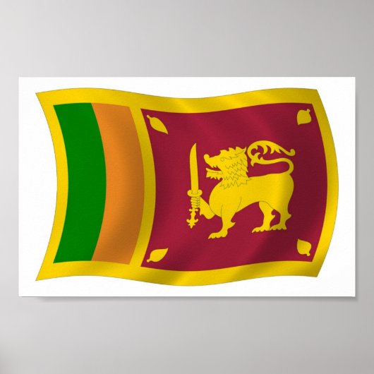 Sri Lanka Flag Poster Print (Vorne)