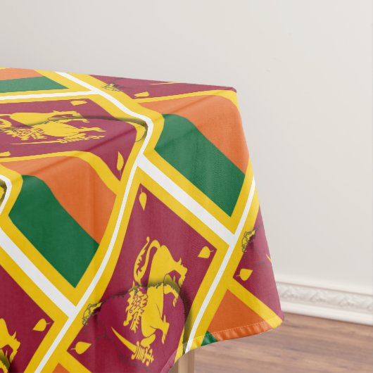 SRI LANKA Flag Stilvoll Patriotic Geometric Tischdecke (Beispiel)