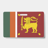 Sri Lanka-Flagge Ausweis (Rückseite)