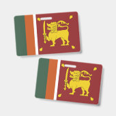 Sri Lanka-Flagge Ausweis (Vorder- & Rückseite)