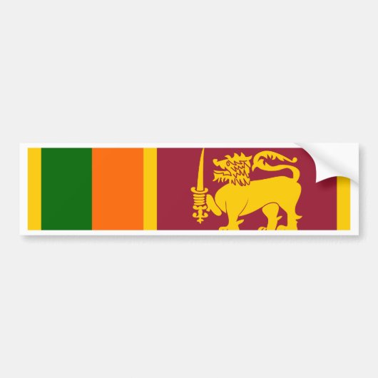 Sri Lanka Flagge Autoaufkleber (Vorne)