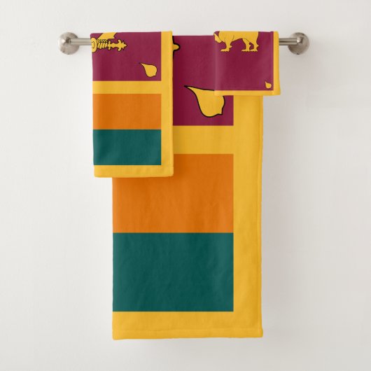 Sri Lanka-Flagge Badhandtuch Set (Insitu)