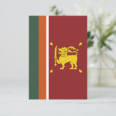 Sri Lanka-Flagge Dankeskarte (Stehend Vorderseite)