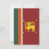 Sri Lanka-Flagge Dankeskarte (Rückseite)
