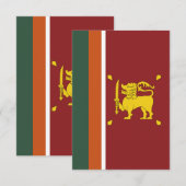 Sri Lanka-Flagge Dankeskarte (Vorne/Hinten)