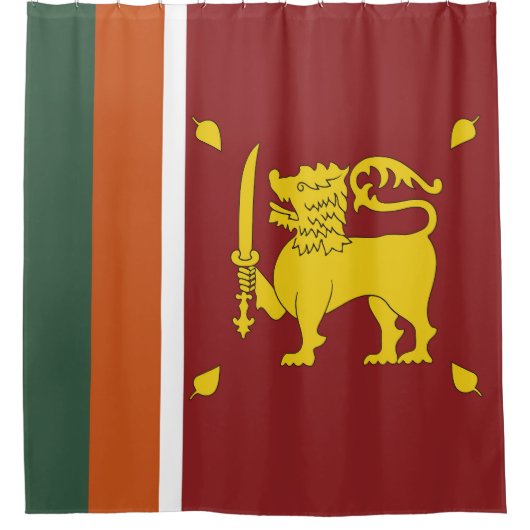 Sri Lanka-Flagge Duschvorhang (Vorderseite)