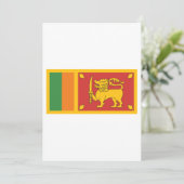 Sri Lanka-Flagge Einladung (Stehend Vorderseite)