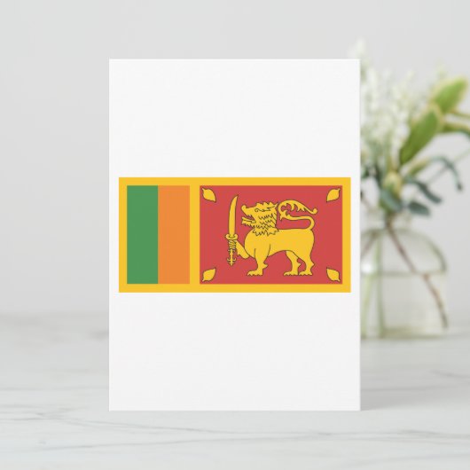 Sri Lanka-Flagge Einladung (Stehend Vorderseite)