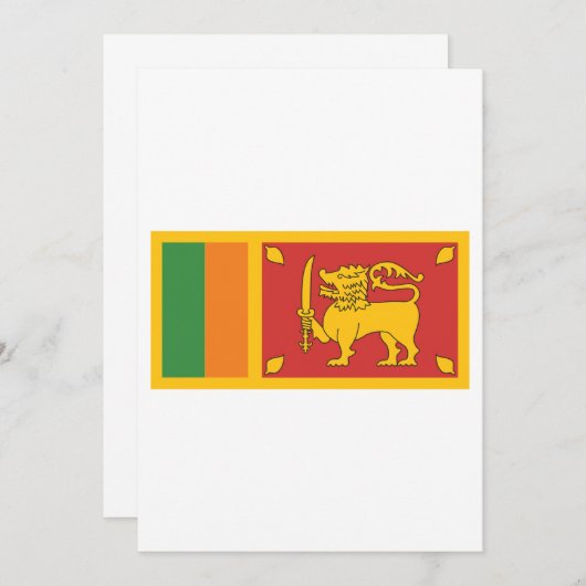 Sri Lanka-Flagge Einladung (Vorne/Hinten)