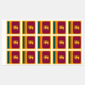 Sri Lanka-Flagge Etiketten (Blatt)