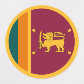 Sri Lanka-Flagge Etiketten (Design 1)