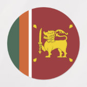 Sri Lanka-Flagge Etiketten (Design 2)