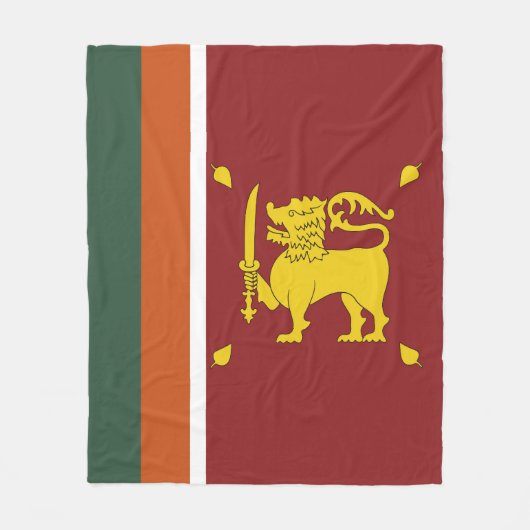 Sri Lanka-Flagge Fleecedecke (Vorderseite)