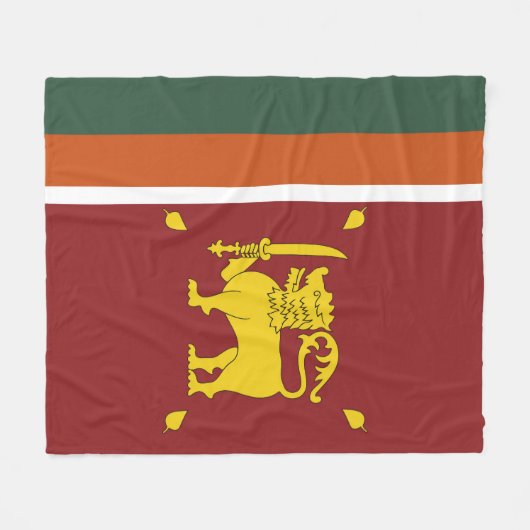 Sri Lanka-Flagge Fleecedecke (Vorderseite (Horizontal))