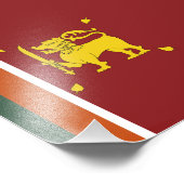 Sri Lanka-Flagge Fotodruck (Ecke)
