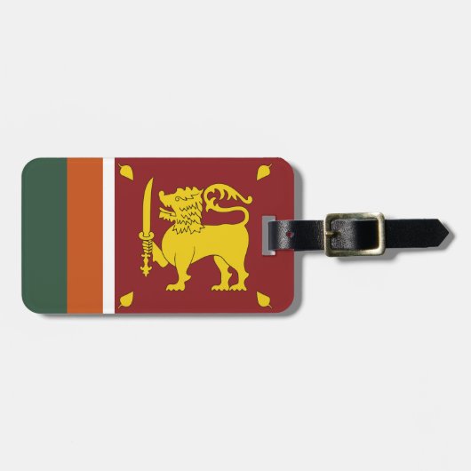 Sri Lanka-Flagge Gepäckanhänger (Vorderseite horizontal)