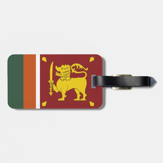 Sri Lanka-Flagge Gepäckanhänger (Rückseite horizontal)