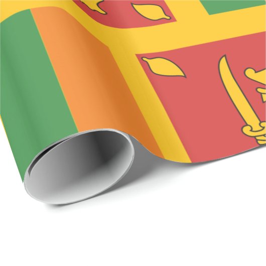 Sri Lanka-Flagge Geschenkpapier (Rolleneckpunkt)