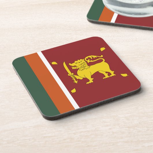 Sri Lanka-Flagge Getränkeuntersetzer (Linke Seite)