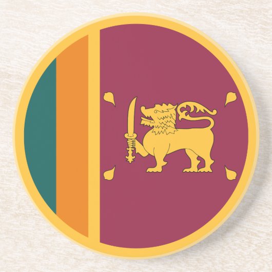 Sri Lanka-Flagge Getränkeuntersetzer (Vorne)