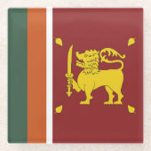 Sri Lanka-Flagge Glasuntersetzer (Vorderseite)