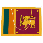 Sri Lanka-Flagge Große Geschenktüte (Rückseite)