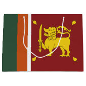 Sri Lanka-Flagge Große Geschenktüte (Vorderseite)