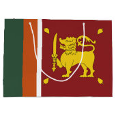 Sri Lanka-Flagge Große Geschenktüte (Rückseite)
