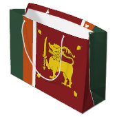 Sri Lanka-Flagge Große Geschenktüte (Rückseite Schrägansicht)