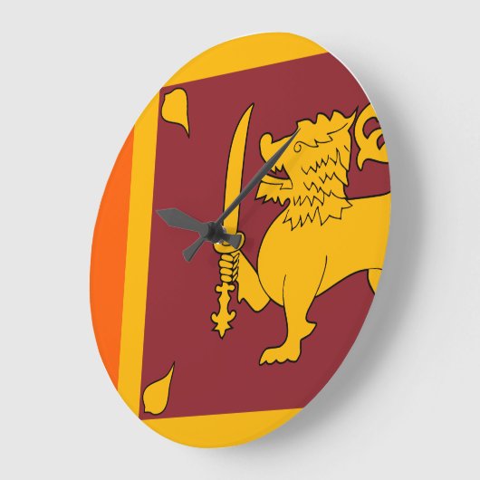 Sri Lanka-Flagge Große Wanduhr (Winkel)