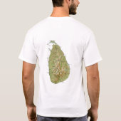 Sri Lanka Flagge + Karte + Text-T - Shirt (Rückseite)
