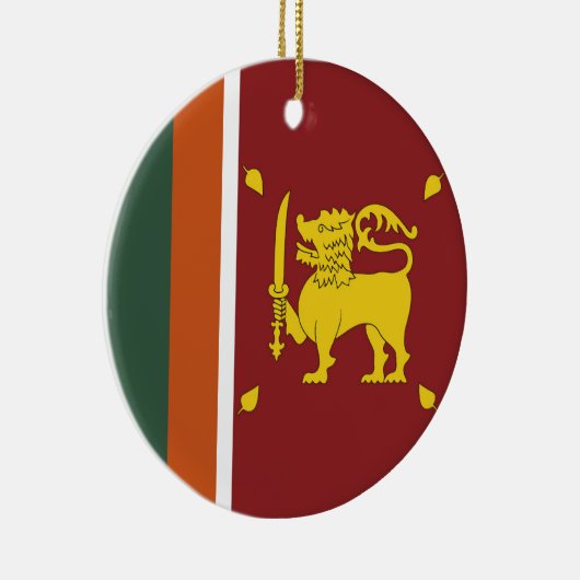 Sri Lanka-Flagge Keramik Ornament (Rechts)