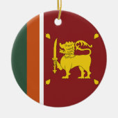 Sri Lanka-Flagge Keramik Ornament (Vorne)