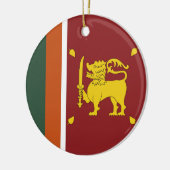 Sri Lanka-Flagge Keramik Ornament (Links)