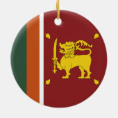 Sri Lanka-Flagge Keramik Ornament (Hinten)